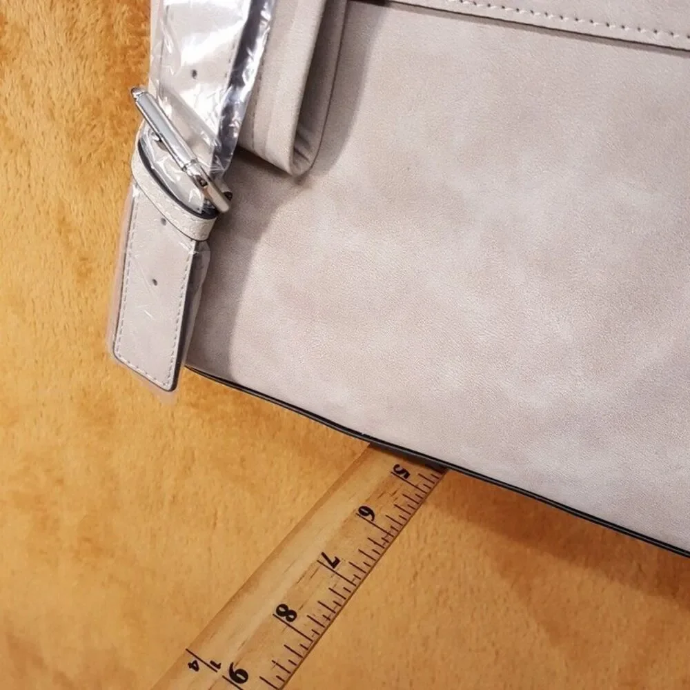 ALFANI Backpack Natural Tan Faux Suede Workwear Travel Business School $99